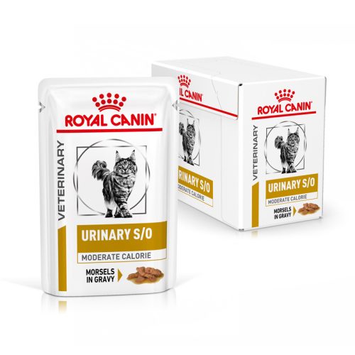 Royal Canin Veterinary Diet Urinary S/O Moderate Calorie falatok szószban 12x85g