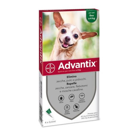 Advantix bolhairtó csepp kutya XS (-4kg)