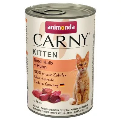 Animonda Carny Kitten marha, borjú és csirke 6x400g