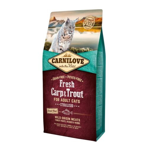 Carnilove Fresh Cat Adult Ponty és Pisztráng - Ivartalanítottnak 6kg