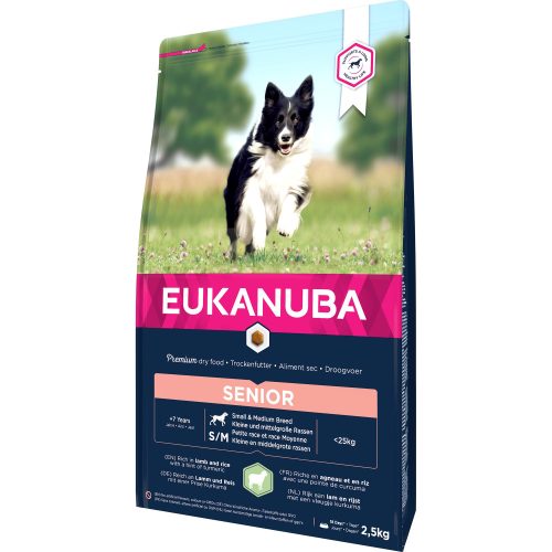 Eukanuba Senior Mini-Medium bárány és rizs kutyatáp 2,5kg