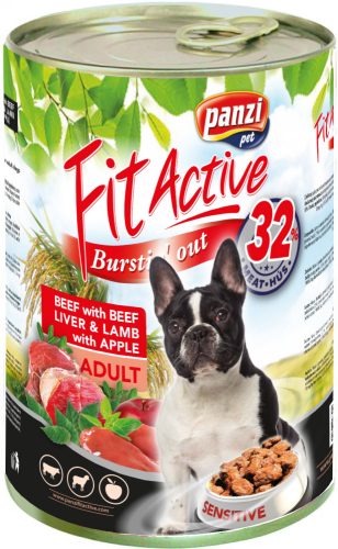 FitActive Dog konzerv marha-máj-bárány 415g