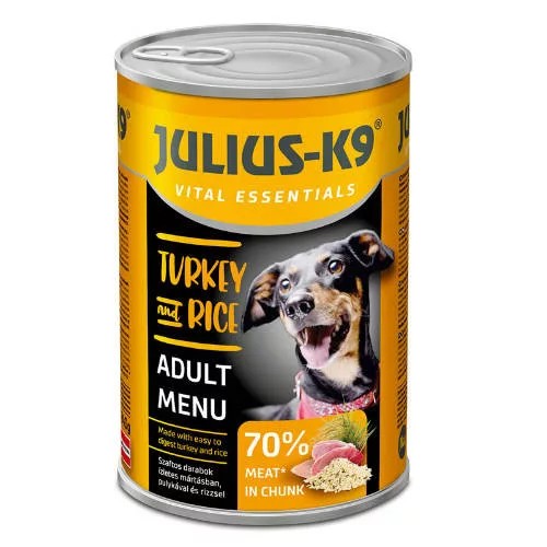Julius K-9 Dog Turkey & rice konzerv 12x1240g