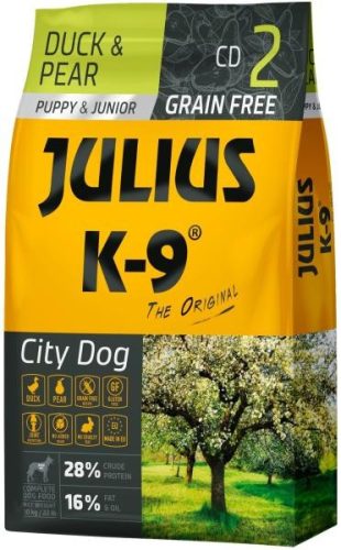 Julius K-9 City Dog Grain Free Puppy/Junior - duck & pear 10kg