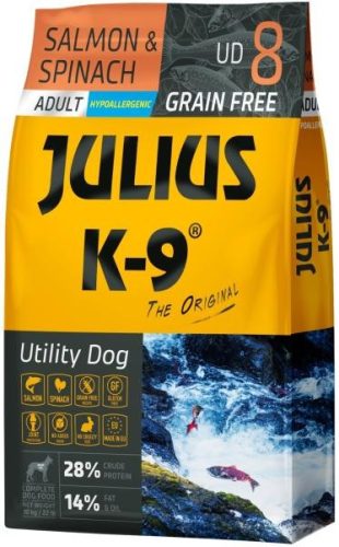 Julius K-9 Utility Dog Grain Free Adult salmon & spinach 10kg