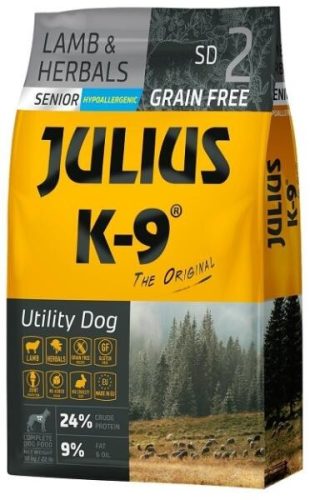Julius K-9 Utility Dog Grain Free senior/light lamb & herbals 10kg