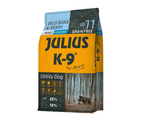 Julius K-9 Utility Dog Grain Free Adult wild boar & berry 3kg