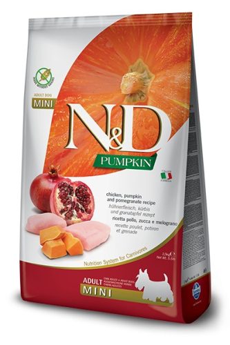 Farmina N & D Dog Grain Free Adult mini csirke, gránátalma és sütőtök 2,5kg