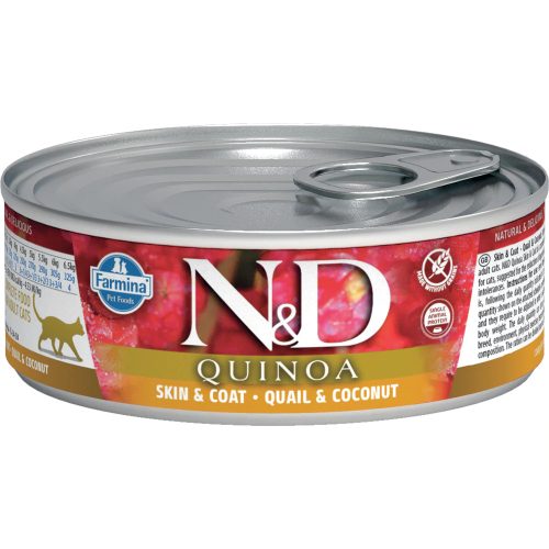 Farmina N & D Cat Quinoa konzerv fürj és kókusz 80g