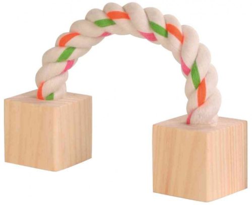 Trixie játék köteles fakockák pamutból készült kötéllel 